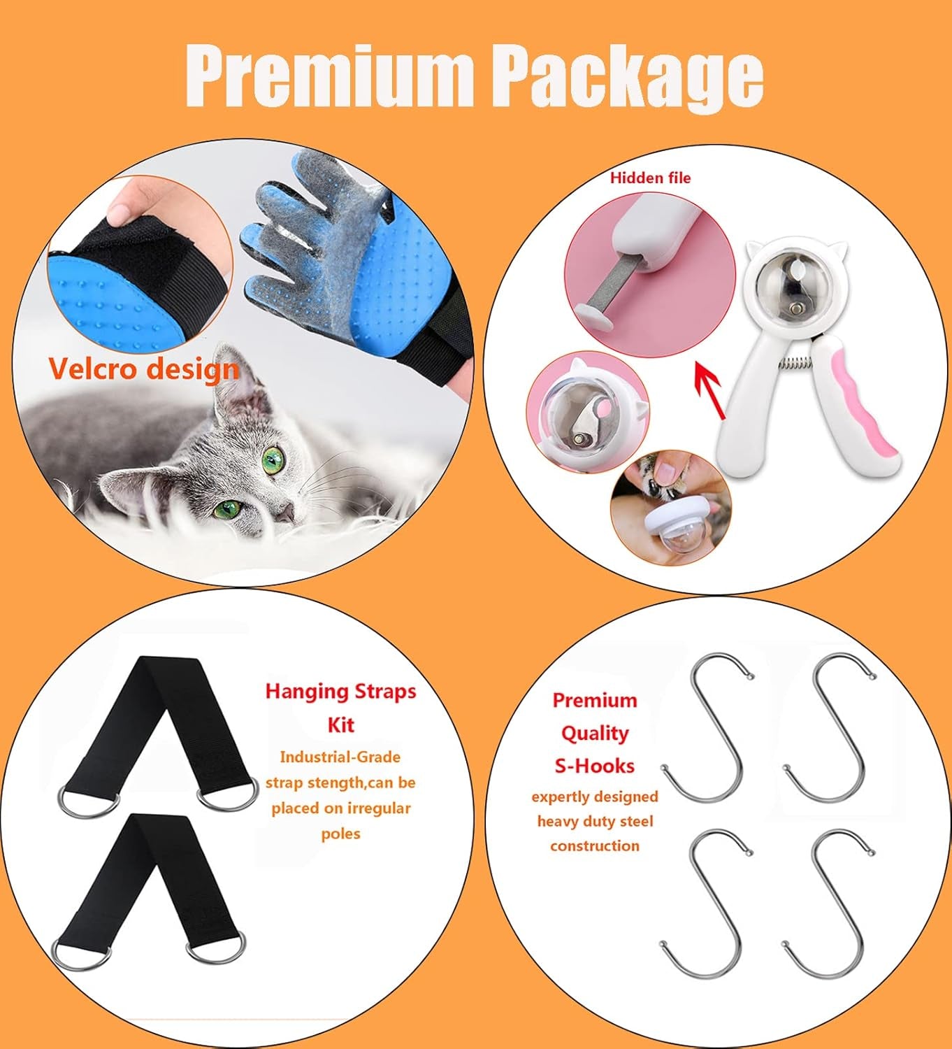 Pet Grooming Hammock with Anti-Splash Nail Clippers and Grooming Gloves - Dog Grooming Sling for Bathing, Grooming, and Nail Trimming (Model: -Cwdc0001)