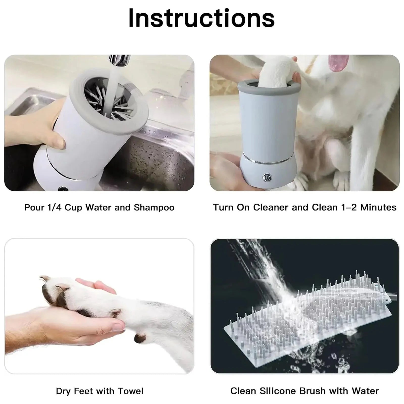  Electric Automatic Pet Paw Washing Machine for Dogs and Cats 