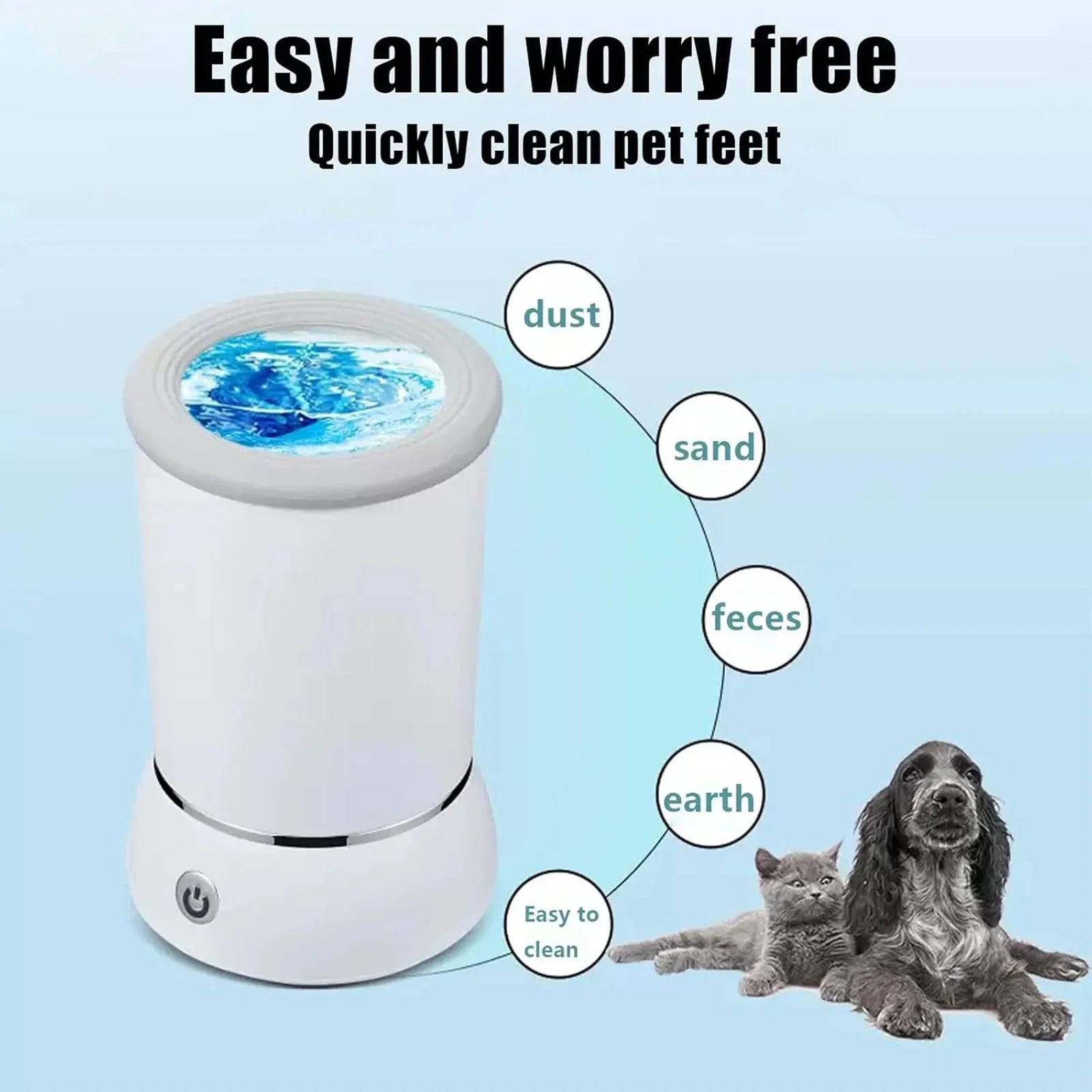  Electric Automatic Pet Paw Washing Machine for Dogs and Cats 