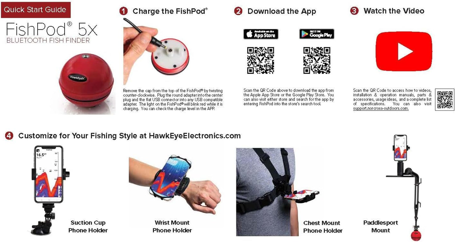 Fishpod® 5X Bluetooth Fish Finder