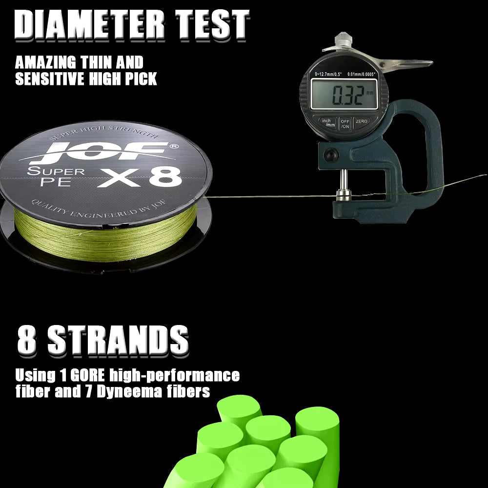 150M-500M 8 Strand Braided Fishing Line 