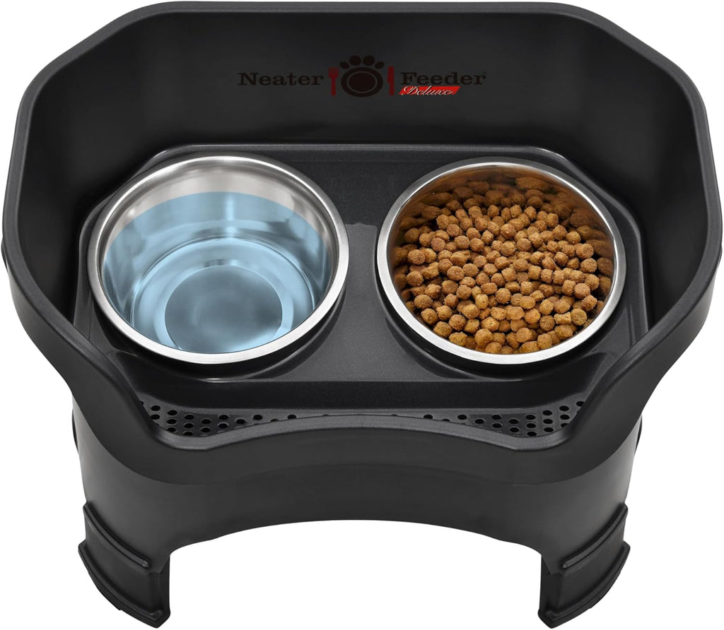 Neater Feeder Deluxe, Mess-Proof Elevated Dog Bowl for Large Dogs . Adjustable height