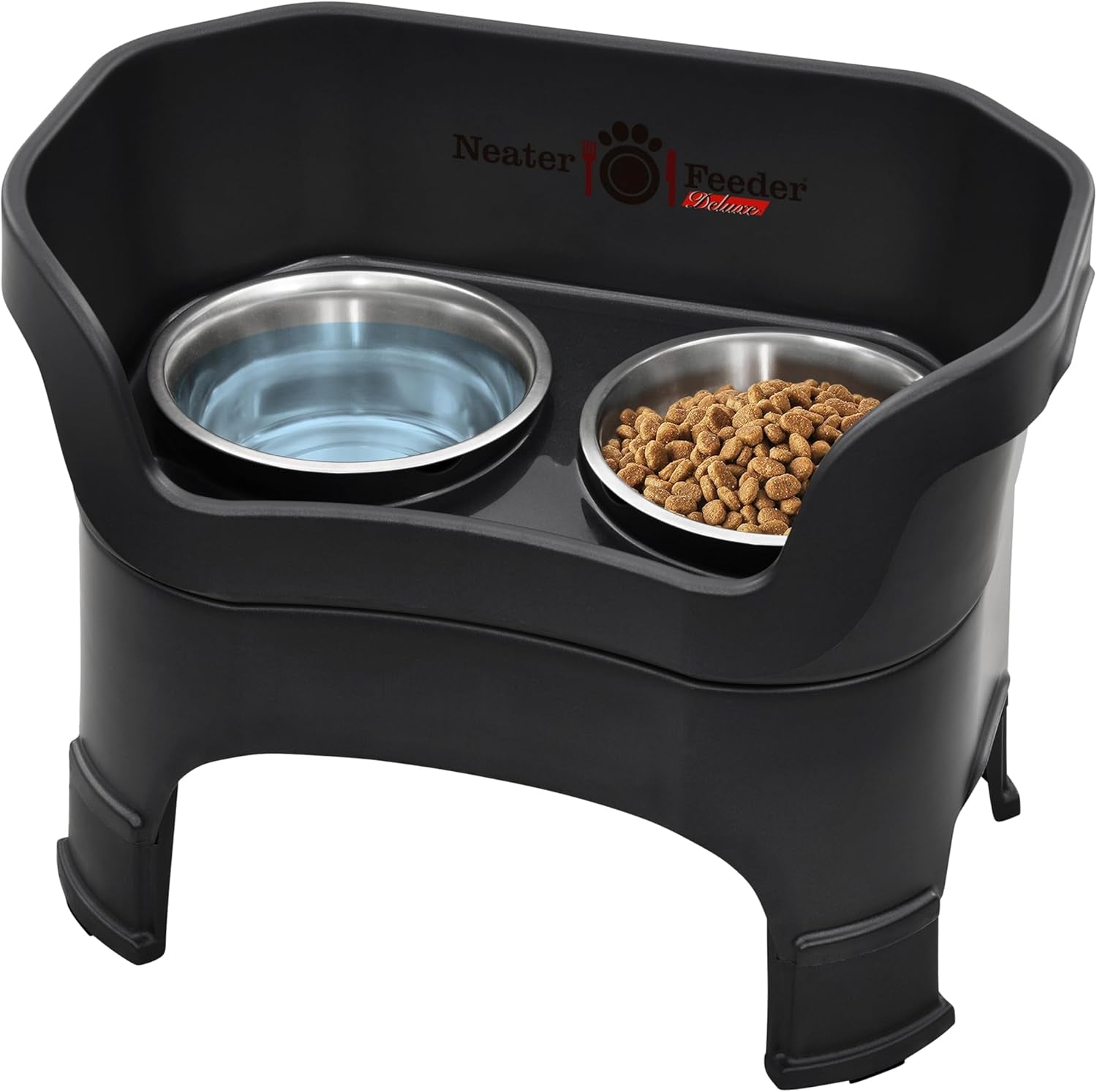 Neater Feeder Deluxe, Mess-Proof Elevated Dog Bowl for Large Dogs . Adjustable height